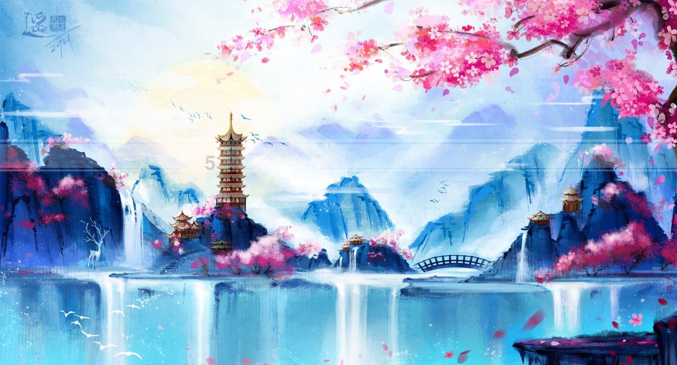 时尚拼接牛仔裤
